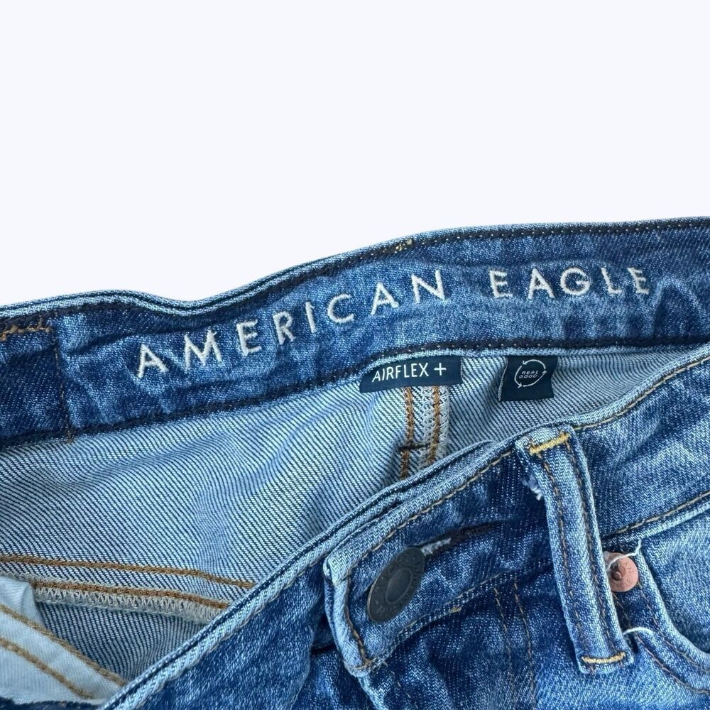 American Eagle Mens Original Straight Jeans Air Flex 29x29 Stretch Medium Wash - Picture 2 of 7